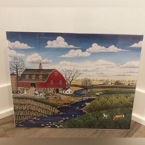Farm In Coldwater by Kathy Jakobsen 550 Piece Puzzle New and Sealed 1982